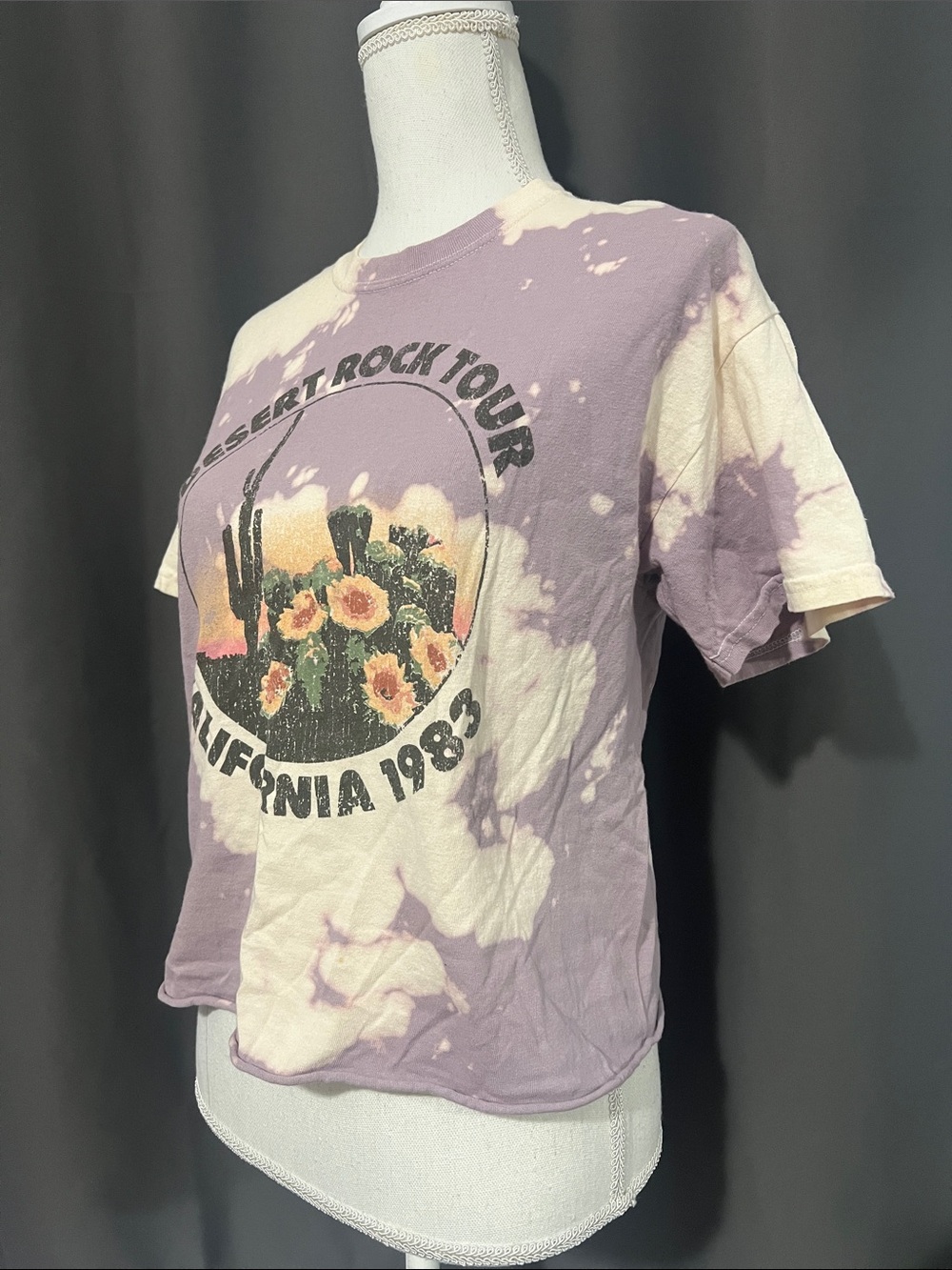 Fifth Sun Purple and Cream 1983 Tour Tie-Dye Tee - Picture 2 of 6